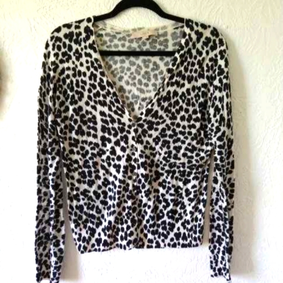 Cheetah Print Button Down Longsleeve Cardigan - Picture 2 of 7